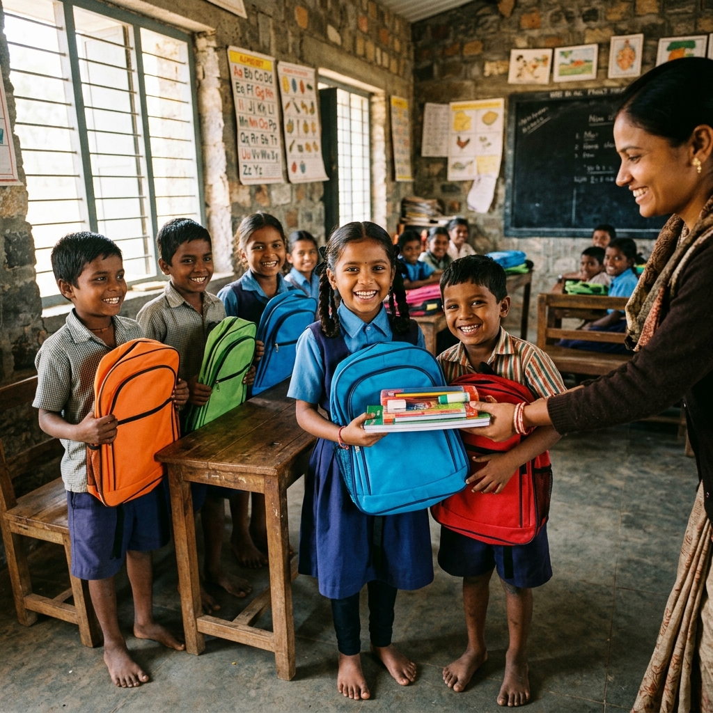 School supplies distribution