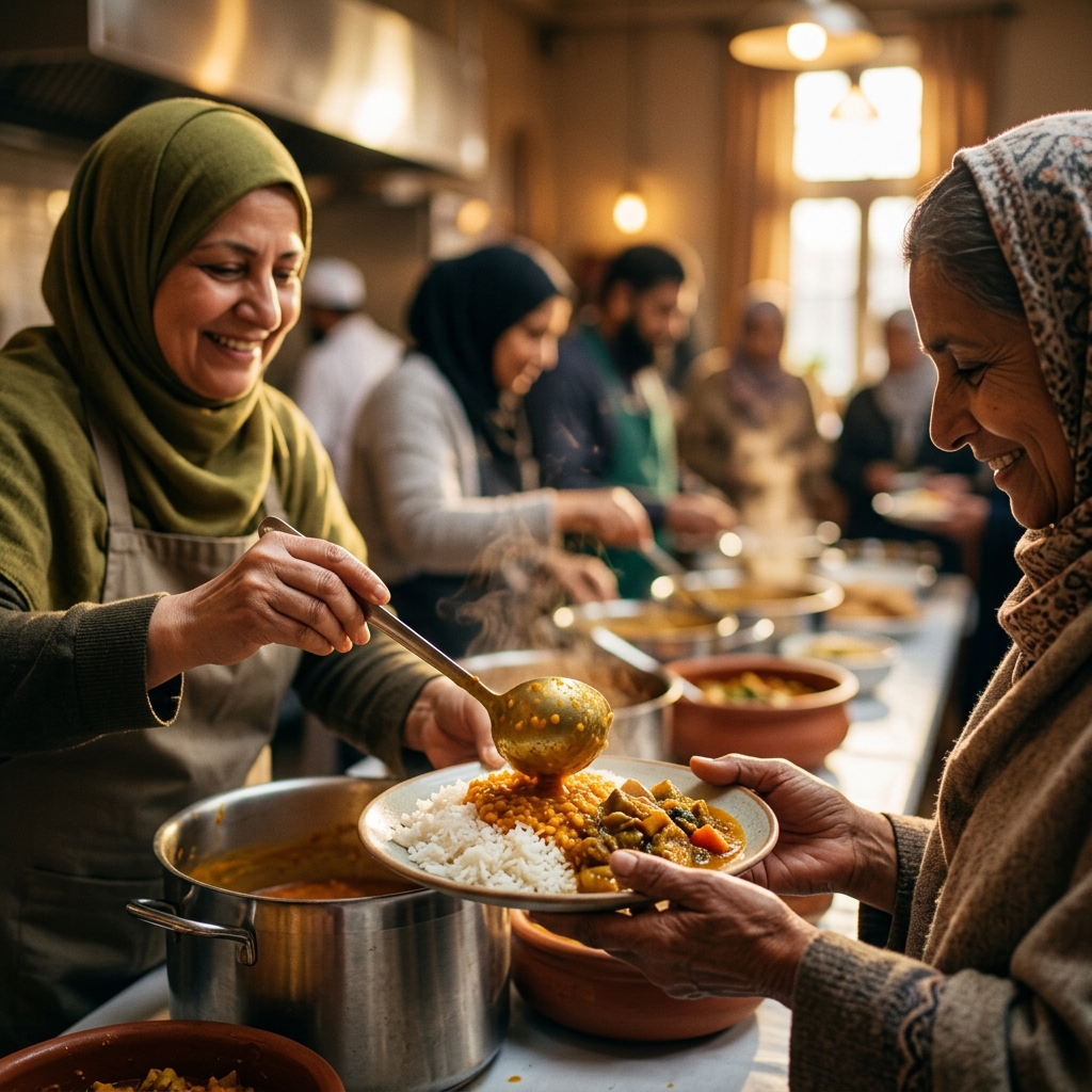 Meals being served